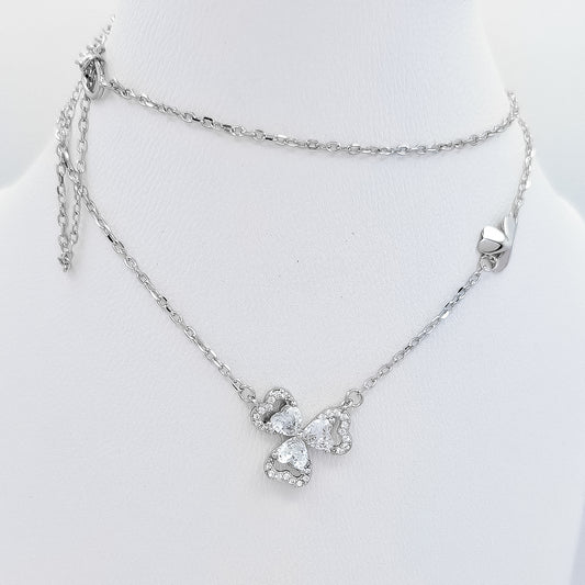 Collar Trebol Zirconia