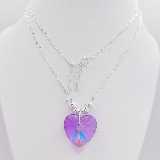 Collar Corazon Morado