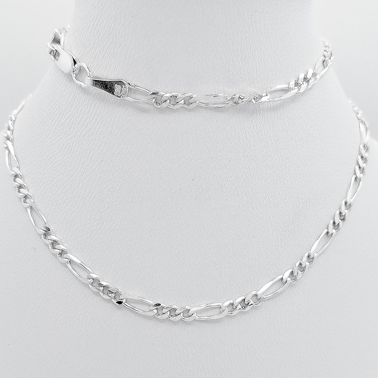 Cadena Figaro 3mm Diamantada