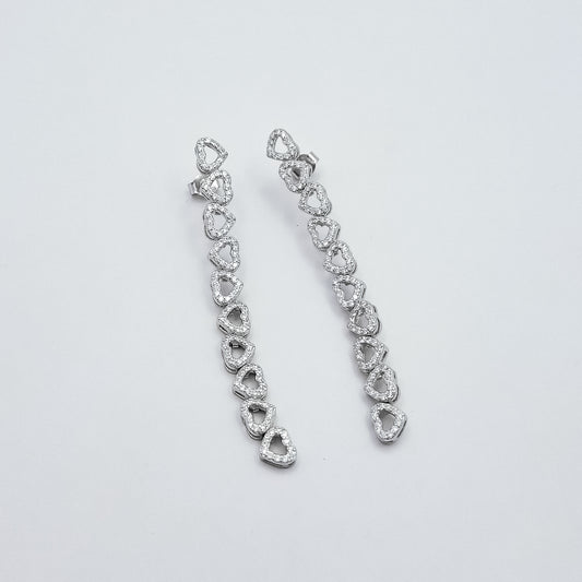 Arete Largo Corazones