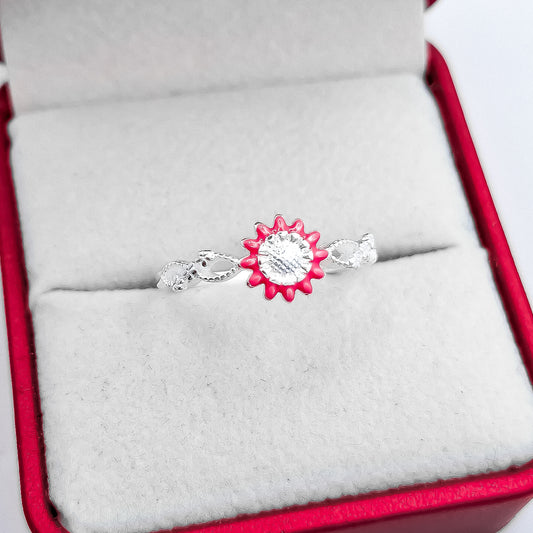Anillo Girasol Rosa