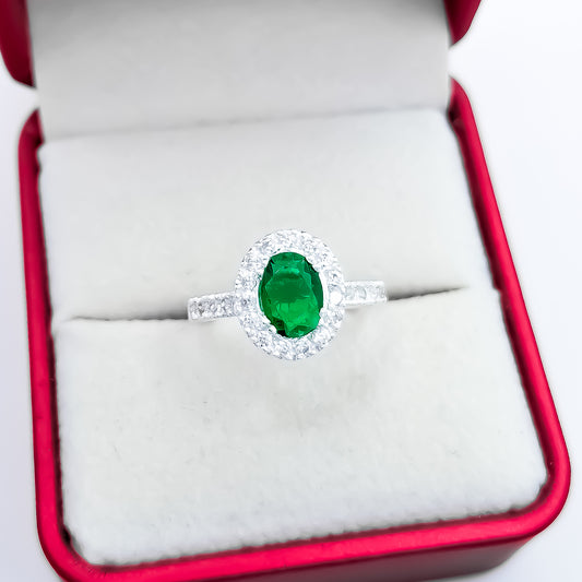 Anillo Zirconia Ovalo