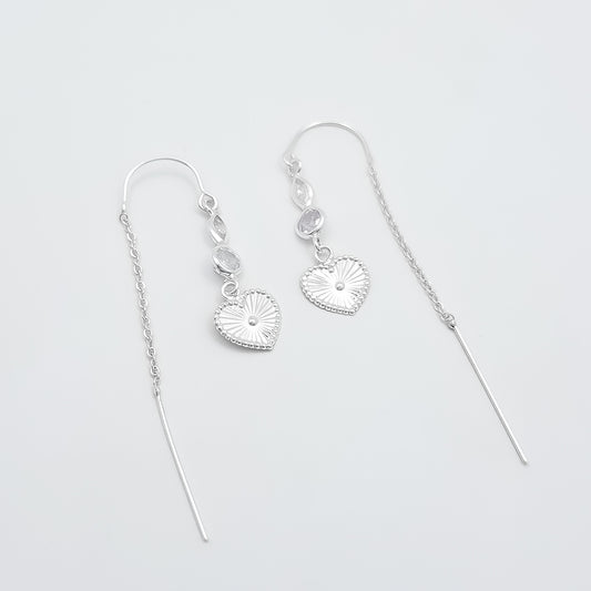 Arete Violador Corazon Diamantado