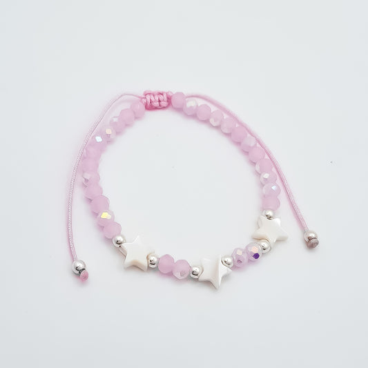 Pulsera Rosa Estrellas