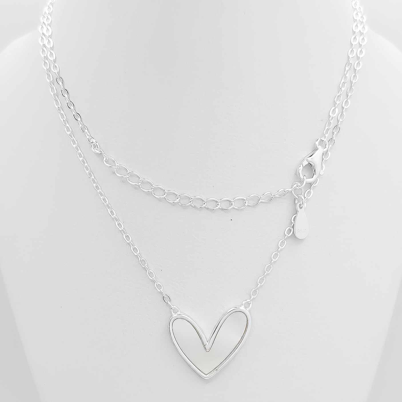 Collar Corazon Madre Perla