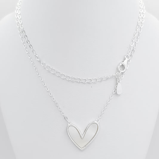 Collar Corazon Madre Perla