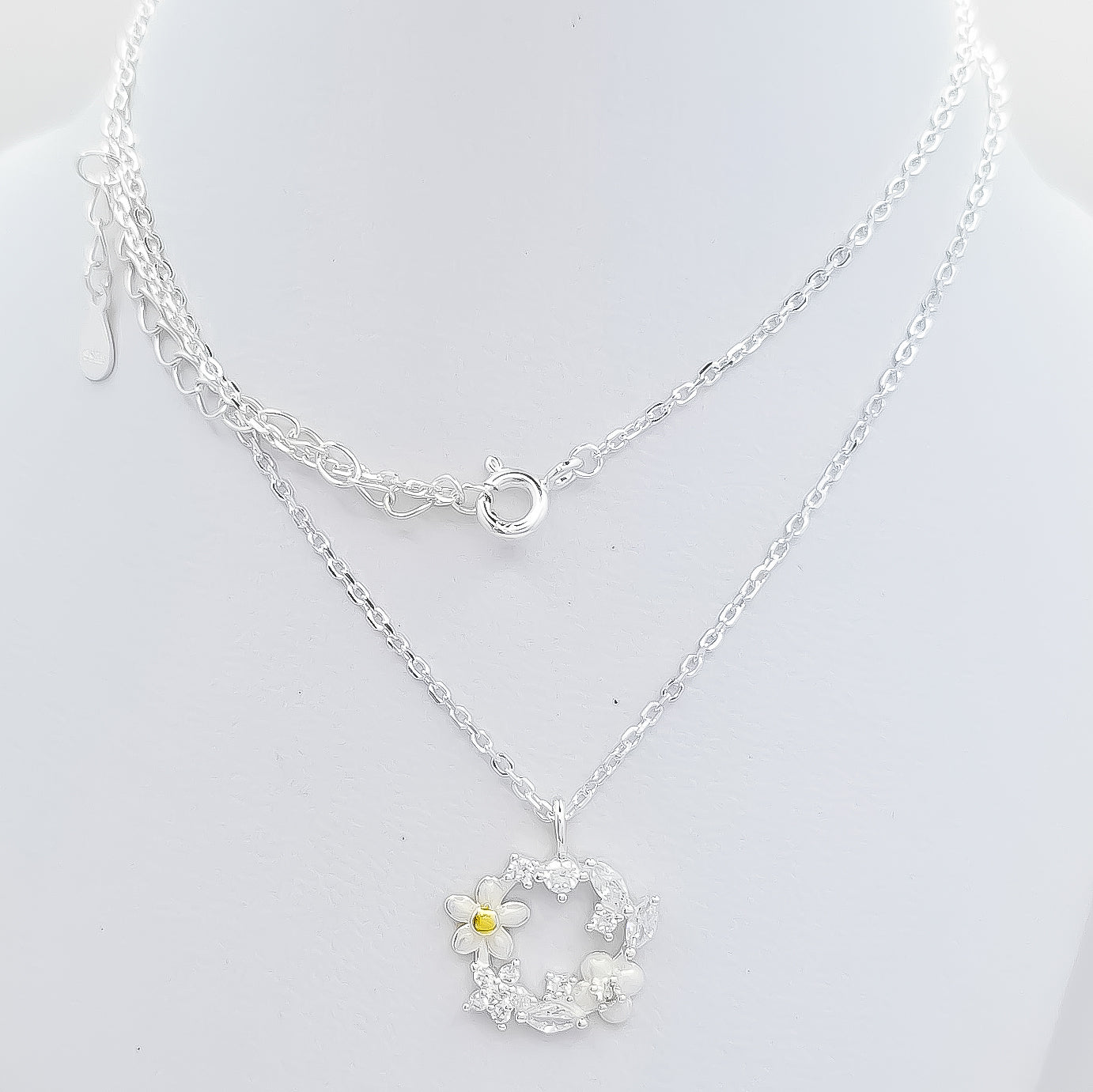 Collar Flores Zirconia