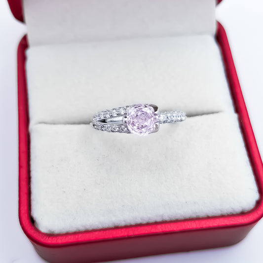 Anillo Zirconia Rosa