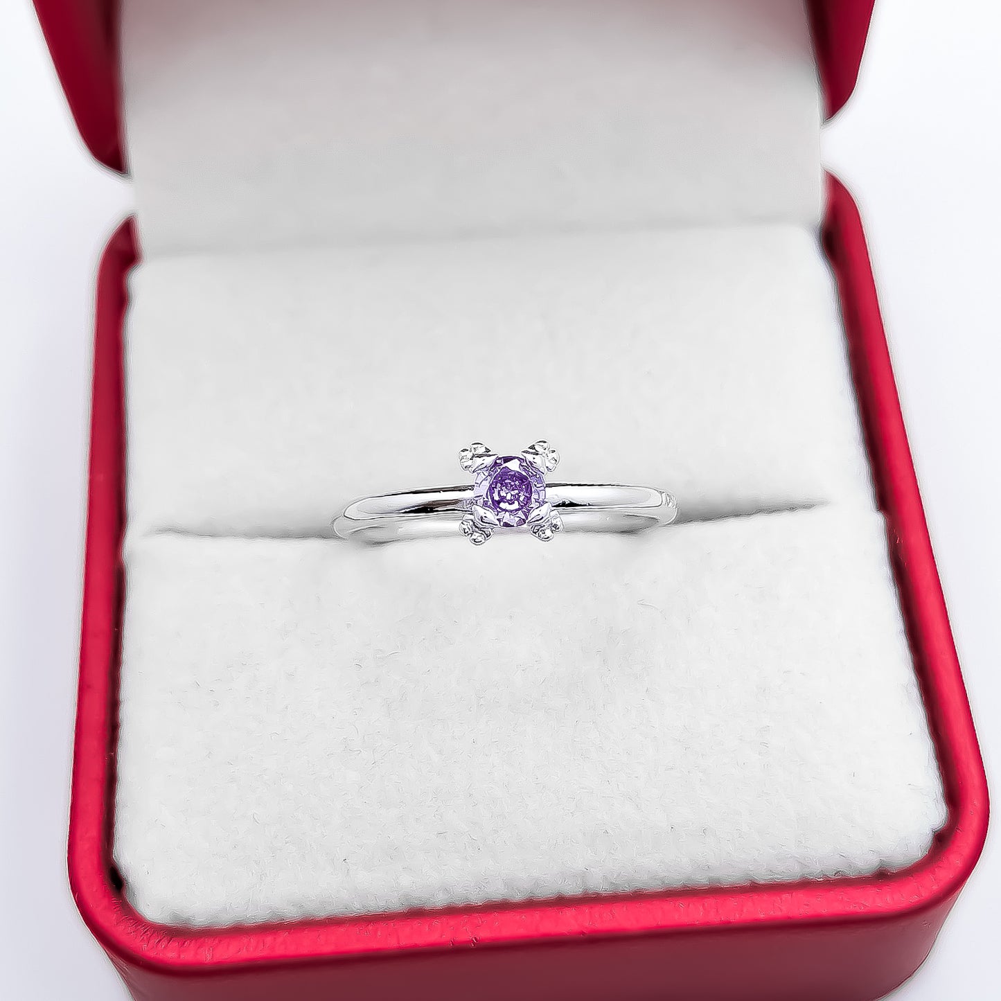 Anillo Oso Zirconia Morado