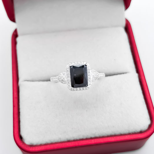 Anillo Cuadrado Negro