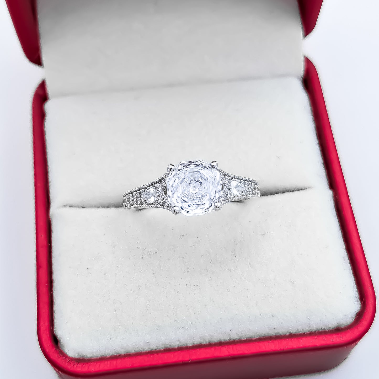 Anillo Zirconia Blanca