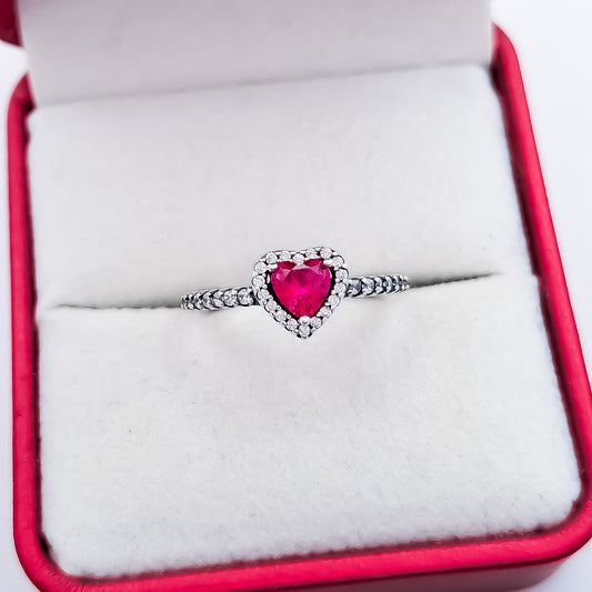 Anillo Corazon Rojo