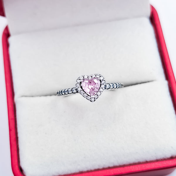 Anillo Corazon Rosa