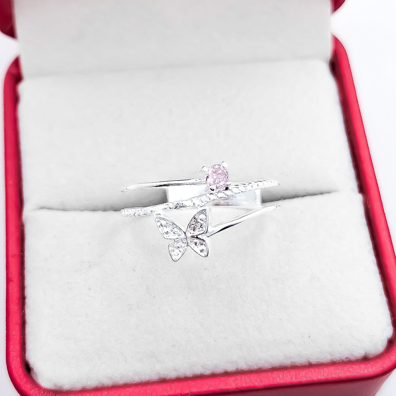 Anillo Mariposa Rosa