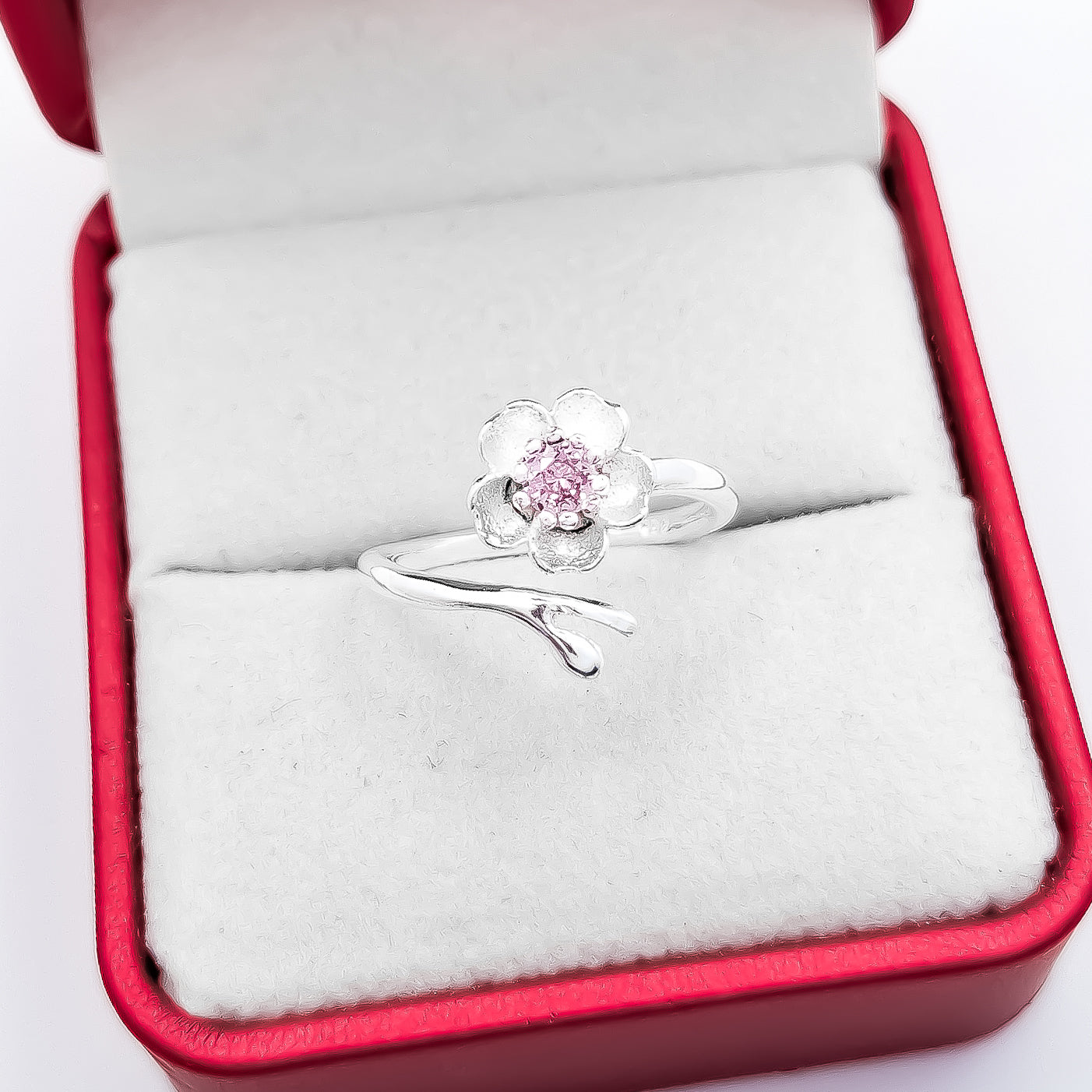 Anillo Flor Zirconia