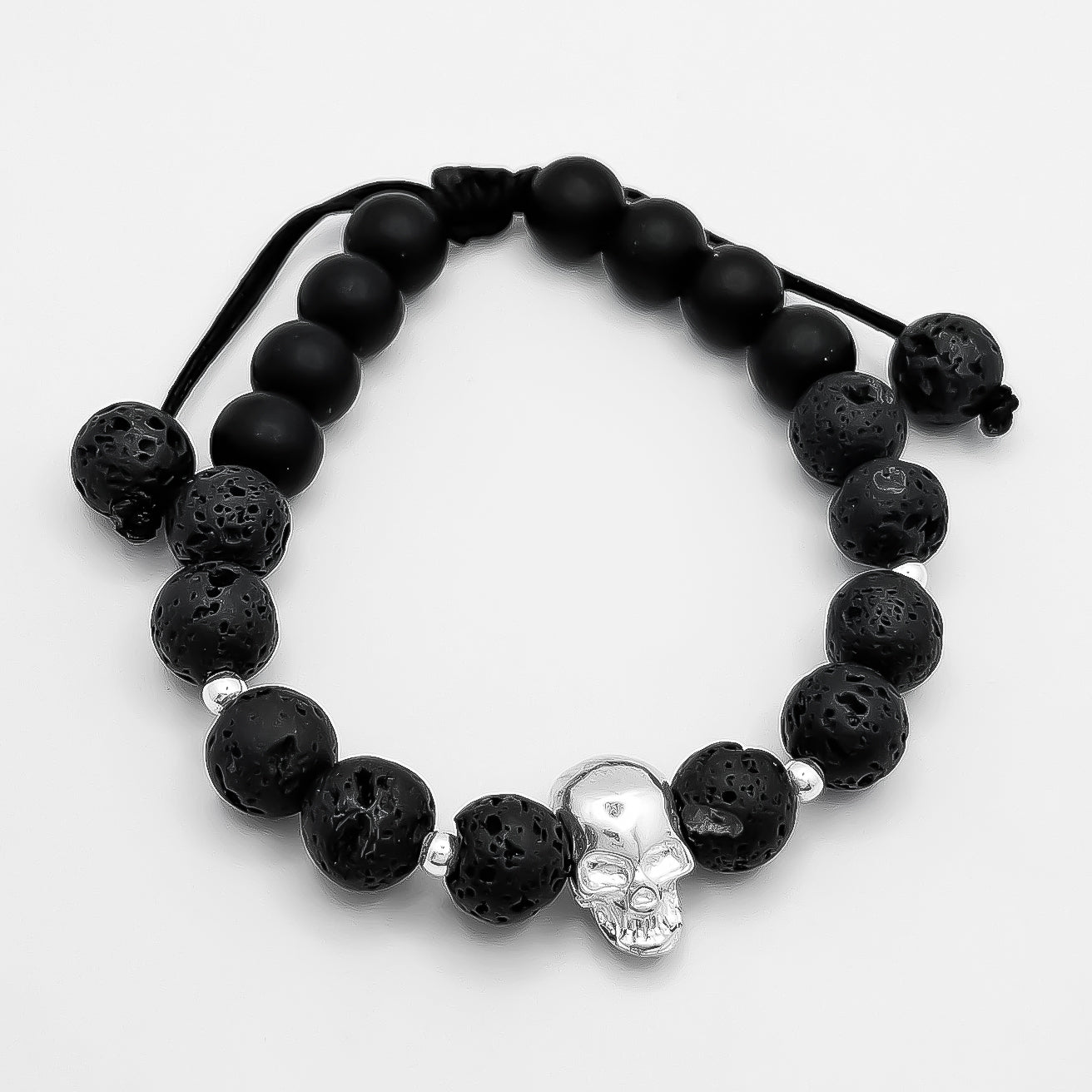 Pulsera Negra Craneo