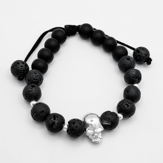 Pulsera Negra Craneo