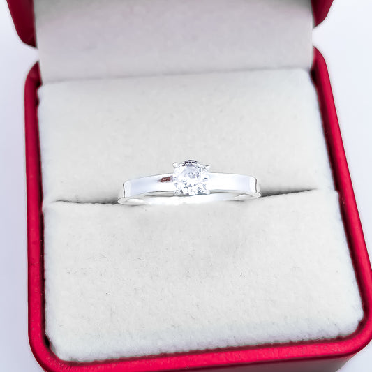 Anillo Zirconia Solitario