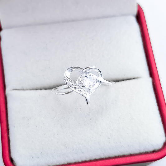 Anillo Corazon Zirconia