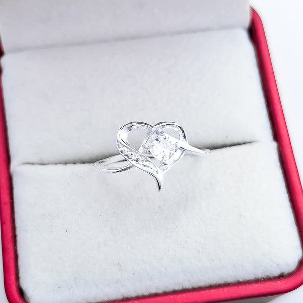 Anillo Corazon Zirconia