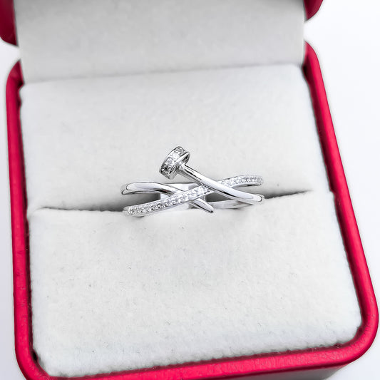 Anillo Clavo Zirconia