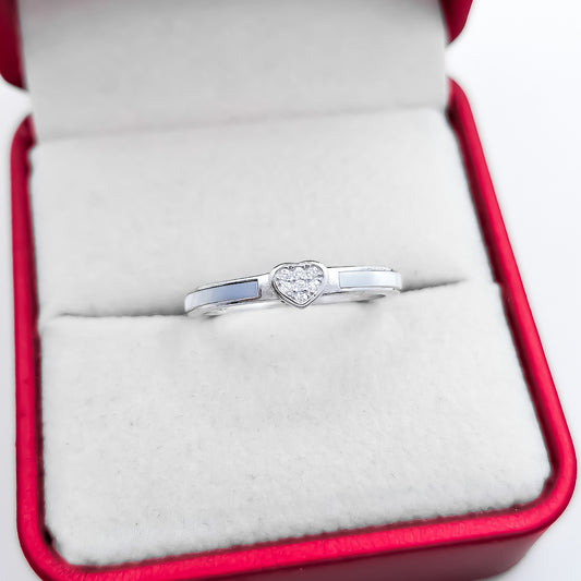 Anillo Corazon Zirconia