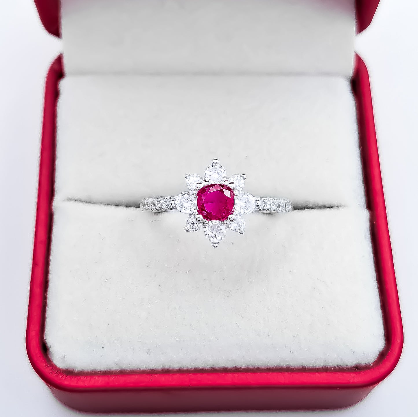 Anillo Zirconia Flor