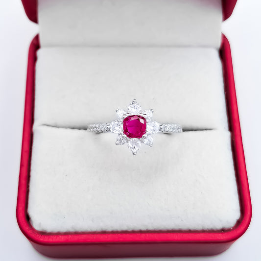 Anillo Zirconia Flor