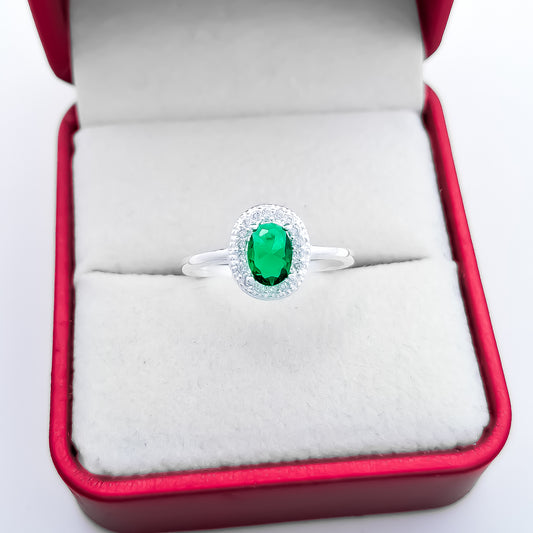 Anillo Zirconia Verde
