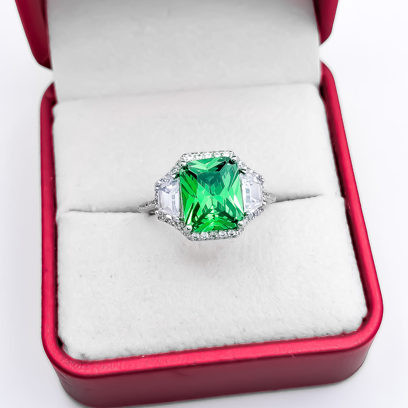 Anillo Cuadro Verde