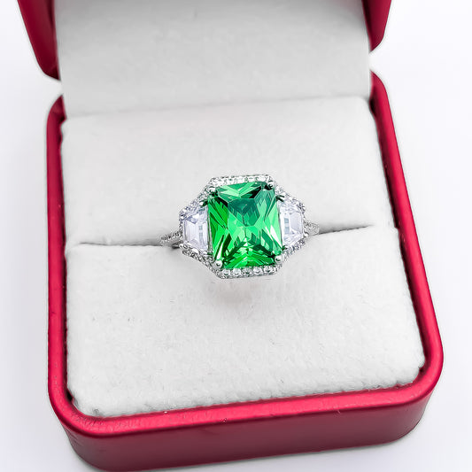 Anillo Cuadro Verde