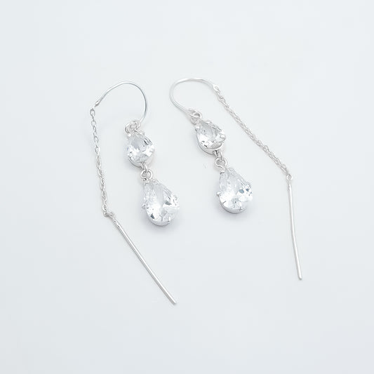 Arete Violador Zirconia Blanca