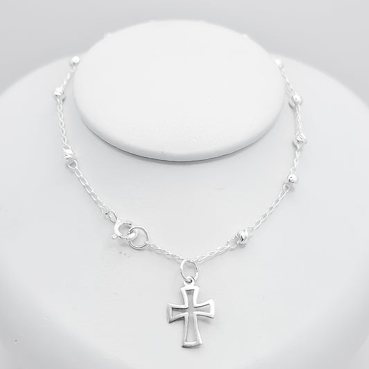 Pulsera Cruz Bolita