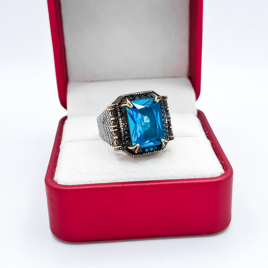 Anillo Cuadro Aqua