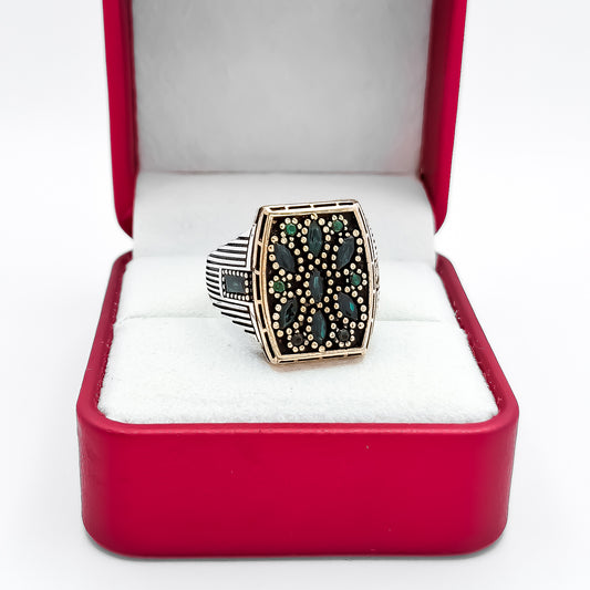 Anillo Hojitas Verde