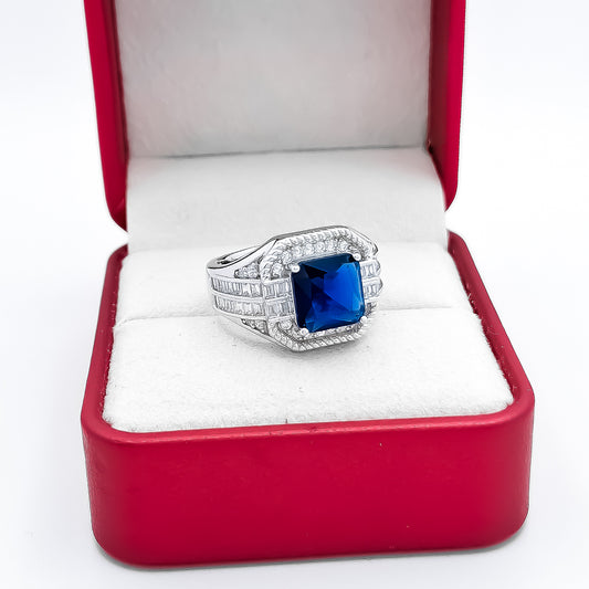 Anillo Zirconia Azul