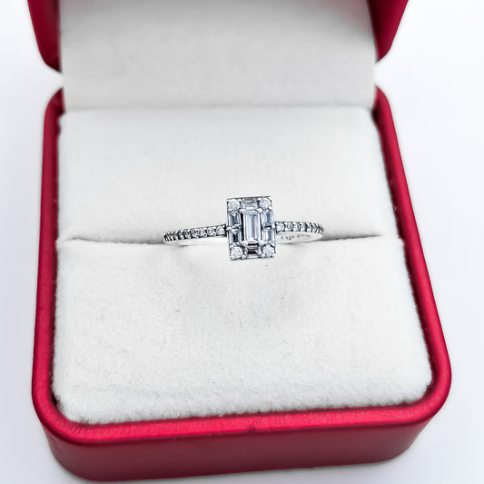 Anillo Cuadro Zirconia