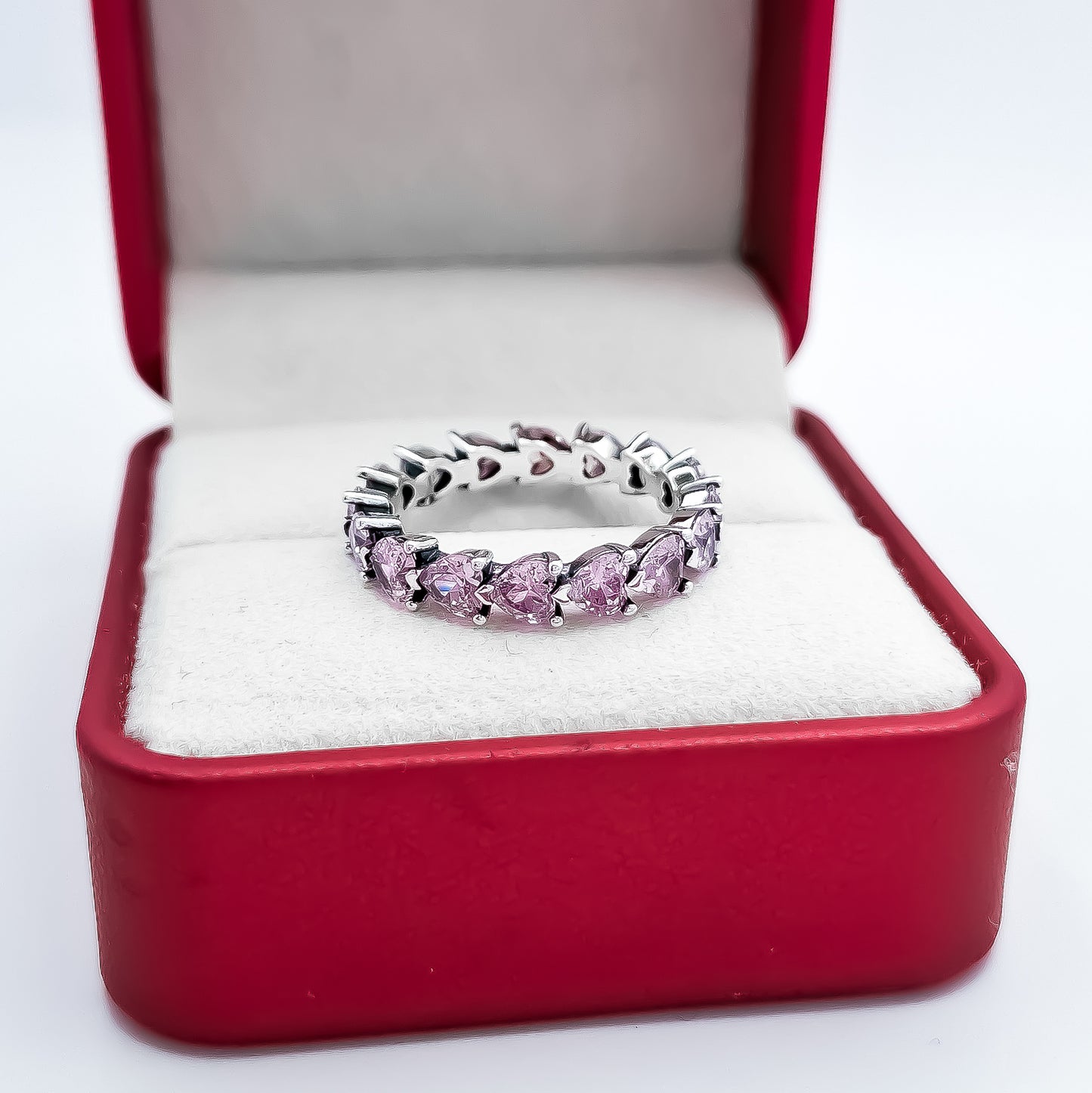 Anillo Corazones Rosas