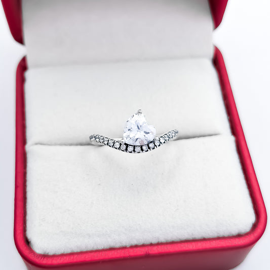 Anillo Corazon Zirconia Pan