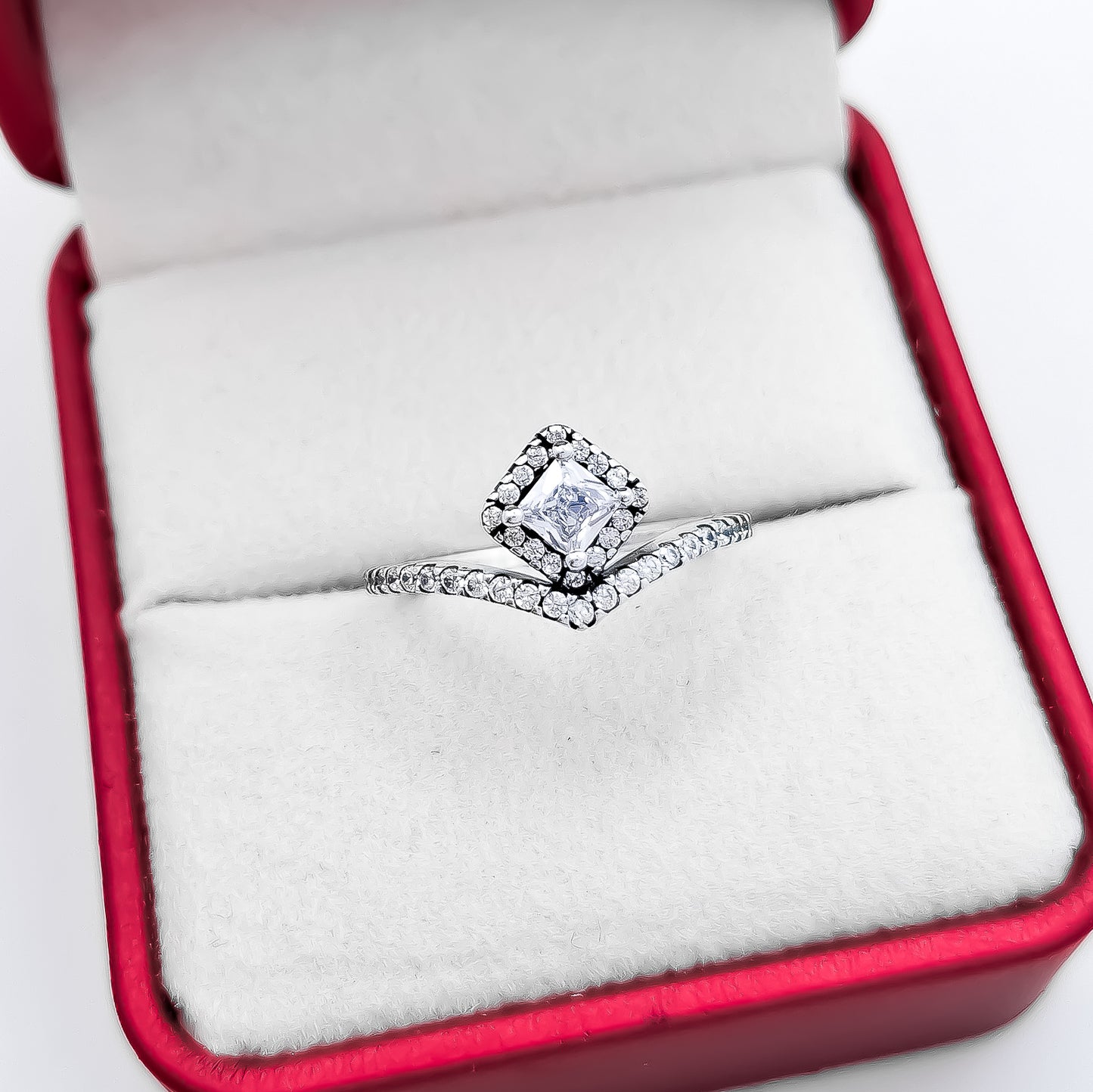 Anillo Cuadro Zirconia