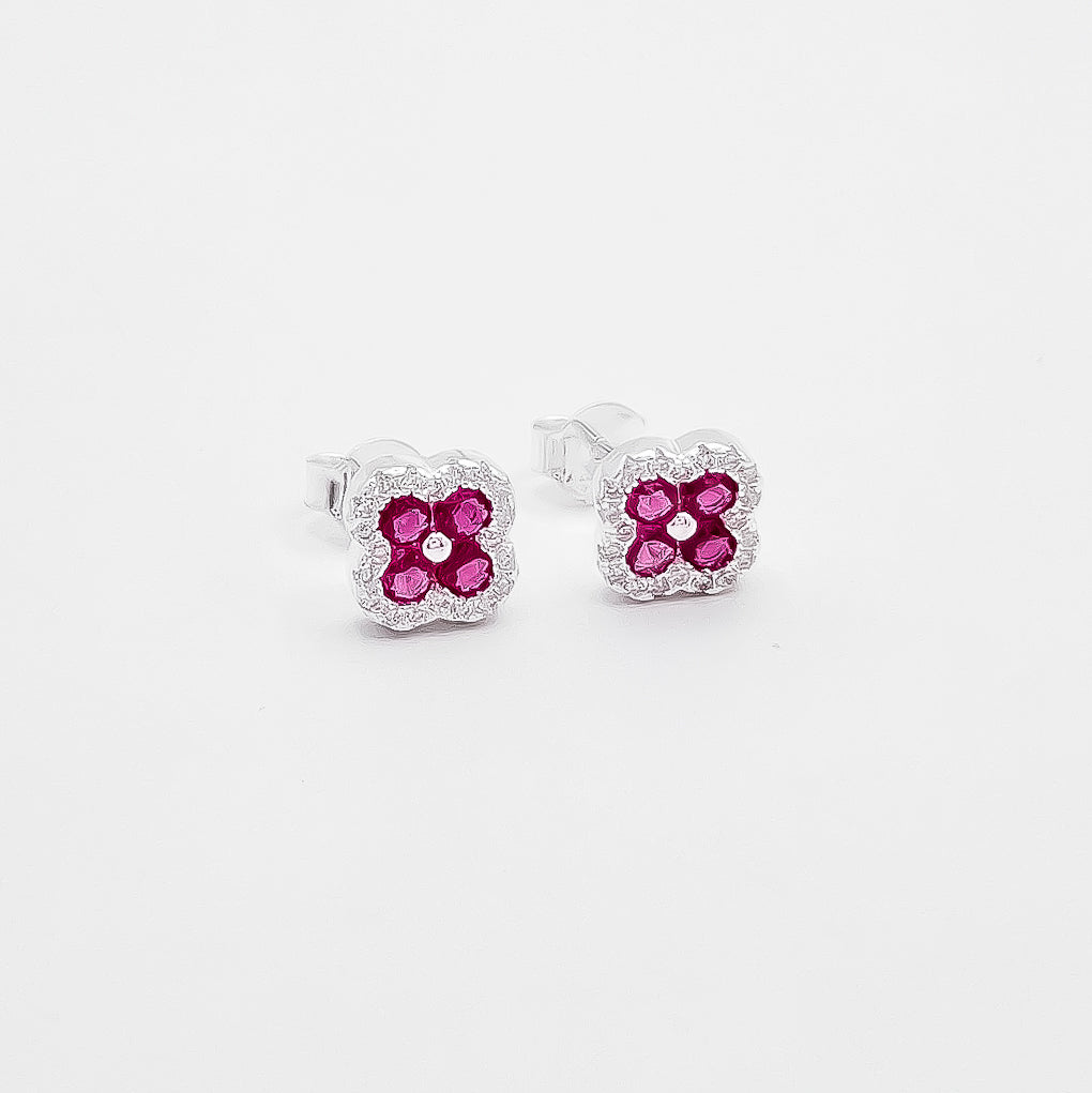 Arete Zirconia Fiusha Flor