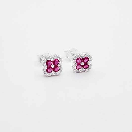 Arete Zirconia Fiusha Flor