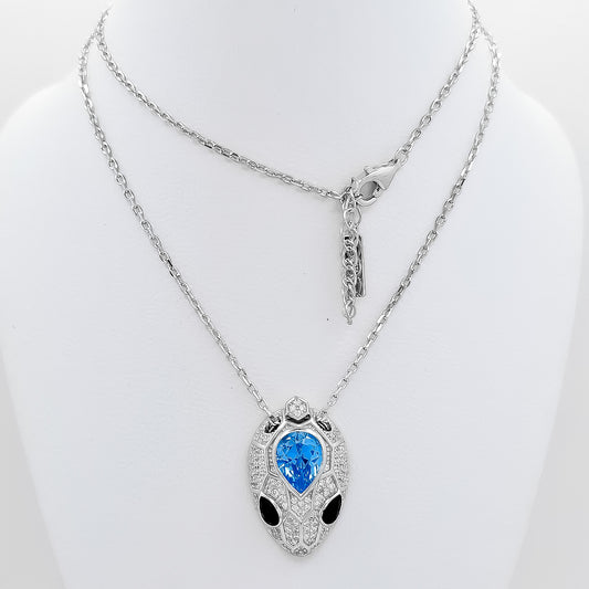 Collar Cabeza Serpiente Zirconia