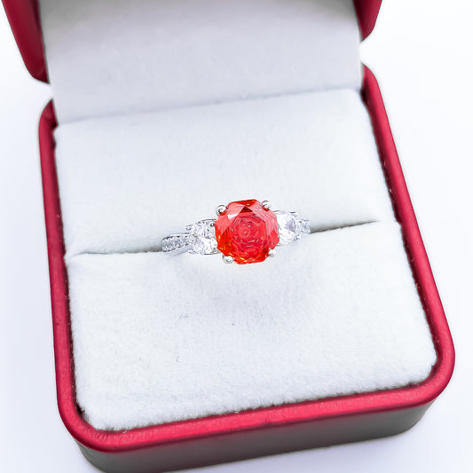 Anillo Zirconia Roja