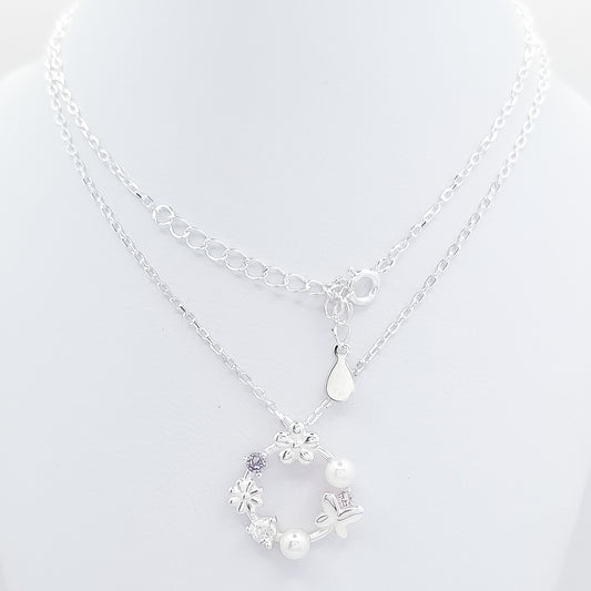 Collar Flores Zirconia