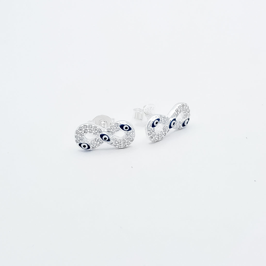 Arete Ojo Infinito Azul