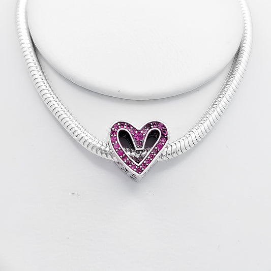Charm Corazon Zirconia