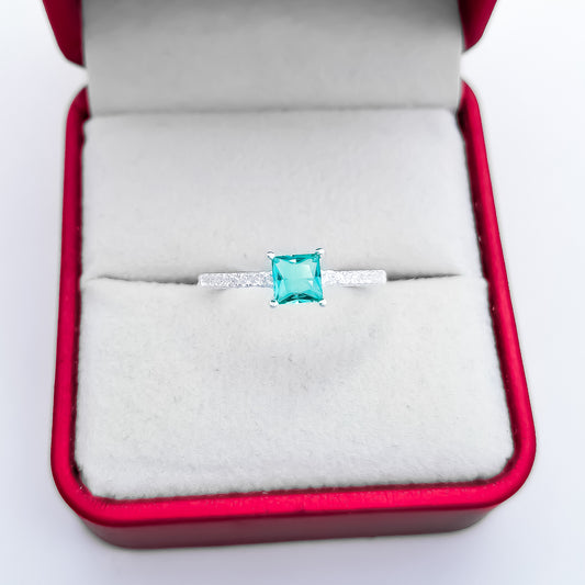 Anillo Cuadrado Menta