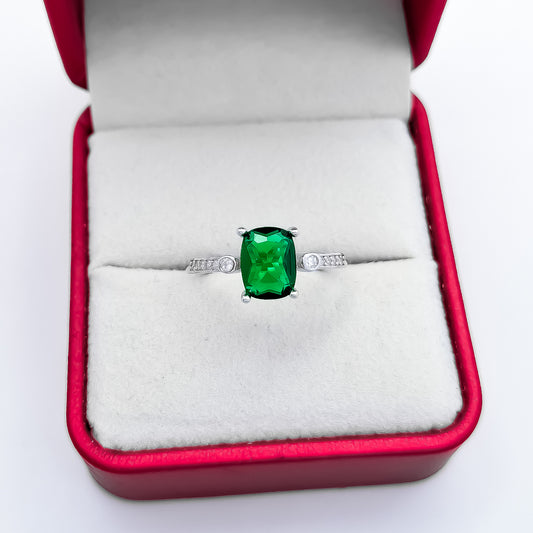 Anillo Cuadro Zirconia