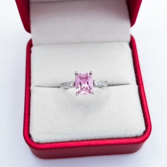 Anillo Cuadro Zirconia